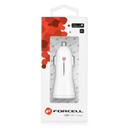 Forcell Ładowarka samochodowa Forcell Quick Charge 3.0 2.4A Biała