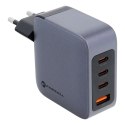 Forcell Ładowarka sieciowa Forcell GaN 100W 3xUSB-C 1xUSB-A PD QC SFC