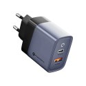 Forcell Ładowarka sieciowa Forcell GaN 45W USB-C + USB-A PD QC SFC Szara