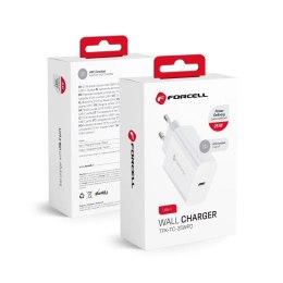 Forcell Ładowarka sieciowa USB-C 25W PD QC 4.0 Szybka Forcell do Samsung iPhone