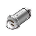 Forcell Mini ładowarka samochodowa FORCELL F-ENERGY 2 x Typ C PD QC3.0 3A 30W