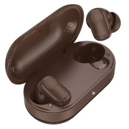 Hoco Słuchawki bezprzewodowe Bluetooth HOCO TWS EQ19 Etui Ładowarka Brązowe