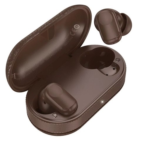 Hoco Słuchawki bezprzewodowe Bluetooth HOCO TWS EQ19 Etui Ładowarka Brązowe