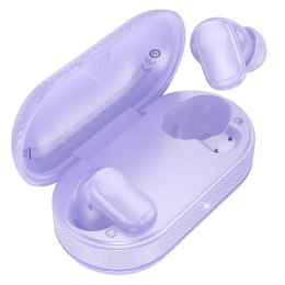 Hoco Słuchawki bezprzewodowe Bluetooth HOCO TWS EQ19 Etui ładujące Fioletowe