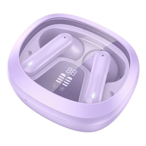 Hoco Słuchawki bezprzewodowe Bluetooth HOCO TWS EQ6 Etui ładujące Fioletowe Hoco Słuchawki bezprzewodowe Bluetooth HOCO TWS EQ6 Etui ładujące Fioletowe