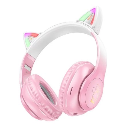 Hoco Słuchawki bezprzewodowe nauszne Bluetooth HOCO W42 Kocie Uszy Kwiat Wiśni Hoco Słuchawki bezprzewodowe nauszne Bluetooth HOCO W42 Kocie Uszy Kwiat Wiśni