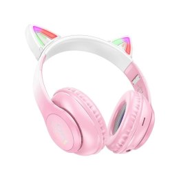Hoco Słuchawki bezprzewodowe nauszne Bluetooth HOCO W42 Kocie Uszy Kwiat Wiśni