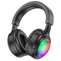 Hoco Słuchawki bezprzewodowe nauszne Bluetooth HOCO W48 LED RGB Czarne