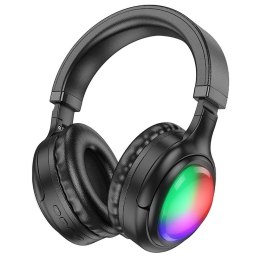 Hoco Słuchawki bezprzewodowe nauszne Bluetooth HOCO W48 LED RGB Czarne