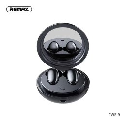 Remax Słuchawki bezprzewodowe Bluetooth 5.0 z Etui, Lusterkiem, Czarne REMAX TWS-9