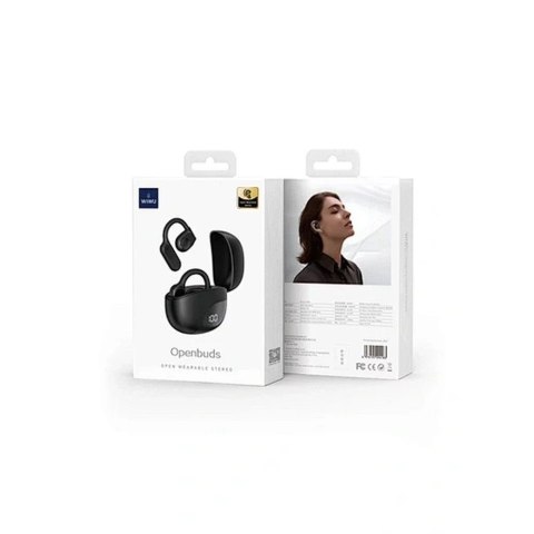 Wiwu Słuchawki bezprzewodowe ergonomiczne WiWU OWS Openbuds T20 Czarne Wiwu Słuchawki bezprzewodowe ergonomiczne WiWU OWS Openbuds T20 Czarne