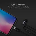 Xiaomi XIAOMI oryginalne słuchawki przewodowe Typ C z mikrofonem czarne Douszne