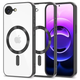 Alogy Etui do Apple iPhone 16e Alogy LuxeShield™️ Glamour Luxury Ring obudowa do MagSafe z osłoną aparatów Czarne