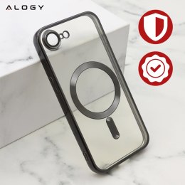 Alogy Etui do Apple iPhone 16e Alogy LuxeShield™️ Glamour Luxury Ring obudowa do MagSafe z osłoną aparatów Czarne