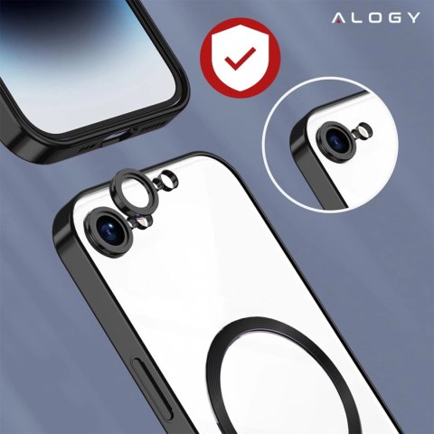 Alogy Etui do Apple iPhone 16e Alogy LuxeShield™️ Glamour Luxury Ring obudowa do MagSafe z osłoną aparatów Czarne Alogy Etui do Apple iPhone 16e Alogy LuxeShield™️ Glamour Luxury Ring obudowa do MagSafe z osłoną aparatów Czarne