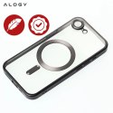 Alogy Etui do Apple iPhone 16e Alogy LuxeShield™️ Glamour Luxury Ring obudowa do MagSafe z osłoną aparatów Czarne