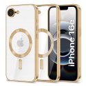 Alogy Etui do Apple iPhone 16e Alogy LuxeShield™️ Glamour Luxury Ring obudowa do MagSafe z osłoną aparatów Złote