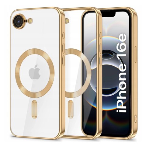 Alogy Etui do Apple iPhone 16e Alogy LuxeShield™️ Glamour Luxury Ring obudowa do MagSafe z osłoną aparatów Złote Alogy Etui do Apple iPhone 16e Alogy LuxeShield™️ Glamour Luxury Ring obudowa do MagSafe z osłoną aparatów Złote