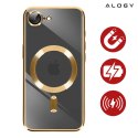 Alogy Etui do Apple iPhone 16e Alogy LuxeShield™️ Glamour Luxury Ring obudowa do MagSafe z osłoną aparatów Złote