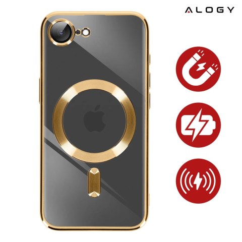 Alogy Etui do Apple iPhone 16e Alogy LuxeShield™️ Glamour Luxury Ring obudowa do MagSafe z osłoną aparatów Złote Alogy Etui do Apple iPhone 16e Alogy LuxeShield™️ Glamour Luxury Ring obudowa do MagSafe z osłoną aparatów Złote