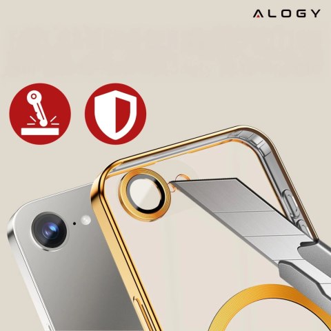 Alogy Etui do Apple iPhone 16e Alogy LuxeShield™️ Glamour Luxury Ring obudowa do MagSafe z osłoną aparatów Złote Alogy Etui do Apple iPhone 16e Alogy LuxeShield™️ Glamour Luxury Ring obudowa do MagSafe z osłoną aparatów Złote