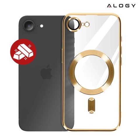 Alogy Etui do Apple iPhone 16e Alogy LuxeShield™️ Glamour Luxury Ring obudowa do MagSafe z osłoną aparatów Złote Alogy Etui do Apple iPhone 16e Alogy LuxeShield™️ Glamour Luxury Ring obudowa do MagSafe z osłoną aparatów Złote