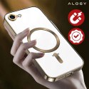 Alogy Etui do Apple iPhone 16e Alogy LuxeShield™️ Glamour Luxury Ring obudowa do MagSafe z osłoną aparatów Złote