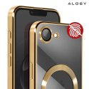 Alogy Etui do Apple iPhone 16e Alogy LuxeShield™️ Glamour Luxury Ring obudowa do MagSafe z osłoną aparatów Złote