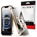 Alogy Etui do Apple iPhone 16e Alogy LuxeShield™️ Glamour Luxury Ring obudowa do MagSafe z osłoną aparatów Złote
