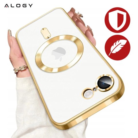 Alogy Etui do Apple iPhone 16e Alogy LuxeShield™️ Glamour Luxury Ring obudowa do MagSafe z osłoną aparatów Złote Alogy Etui do Apple iPhone 16e Alogy LuxeShield™️ Glamour Luxury Ring obudowa do MagSafe z osłoną aparatów Złote