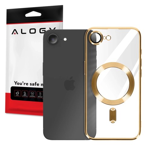 Alogy Etui do Apple iPhone 16e Alogy LuxeShield™️ Glamour Luxury Ring obudowa do MagSafe z osłoną aparatów Złote Alogy Etui do Apple iPhone 16e Alogy LuxeShield™️ Glamour Luxury Ring obudowa do MagSafe z osłoną aparatów Złote