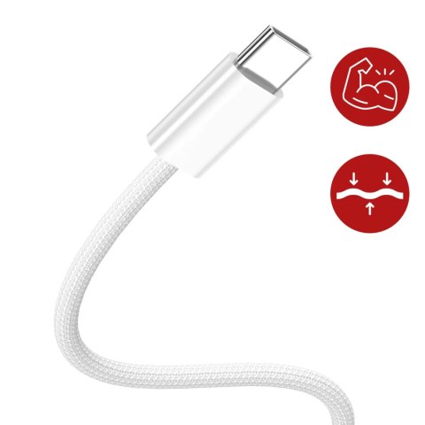 Apple Kabel Apple USB-C do USB-C 1m, 60W, biały, trwały, oryginalny Apple Kabel Apple USB-C do USB-C 1m, 60W, biały, trwały, oryginalny