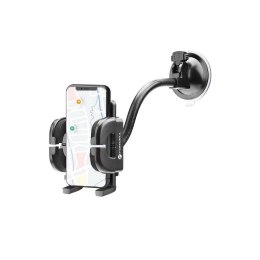 Forcell Uchwyt Samochodowy Forcell Regular 2w1 Kratka/Szyba Ramię 17 cm Czarny