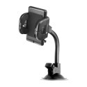 Forcell Uchwyt Samochodowy Forcell Regular 2w1 Kratka/Szyba Ramię 17 cm Czarny