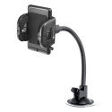 Forcell Uchwyt Samochodowy Forcell Regular 2w1 Kratka/Szyba Ramię 27 cm Czarny