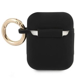 Guess Guess GUA2SSSK AirPods cover czarny/black Silicone Vintage Script