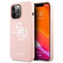 Guess Guess GUHCP13LLS4GWPI iPhone 13 Pro / 13 6,1" różowy/pink hard case Silicone 4G Logo