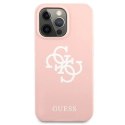 Guess Guess GUHCP13LLS4GWPI iPhone 13 Pro / 13 6,1" różowy/pink hard case Silicone 4G Logo
