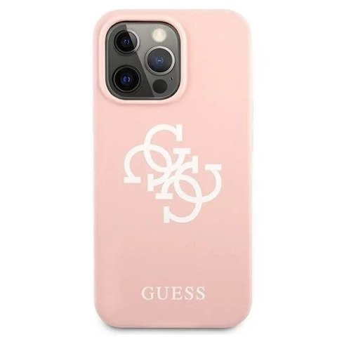 Guess Guess GUHCP13LLS4GWPI iPhone 13 Pro / 13 6,1" różowy/pink hard case Silicone 4G Logo Guess Guess GUHCP13LLS4GWPI iPhone 13 Pro / 13 6,1" różowy/pink hard case Silicone 4G Logo