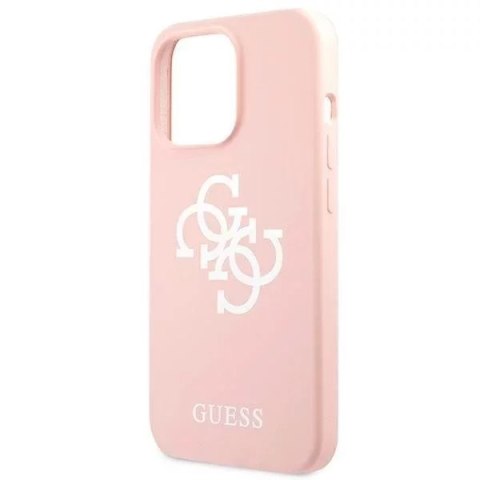 Guess Guess GUHCP13LLS4GWPI iPhone 13 Pro / 13 6,1" różowy/pink hard case Silicone 4G Logo Guess Guess GUHCP13LLS4GWPI iPhone 13 Pro / 13 6,1" różowy/pink hard case Silicone 4G Logo
