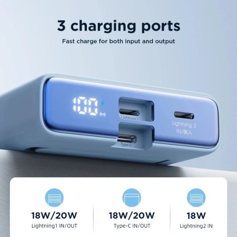 Joyroom Magnetyczny powerbank Joyroom JR-PBM01 20W 10000mAh z podstawką MagSafe Joyroom Magnetyczny powerbank Joyroom JR-PBM01 20W 10000mAh z podstawką MagSafe