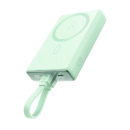 Joyroom Powerbank 10000mAh Joyroom JR-PBM01 20W MagSafe z podstawką zielony