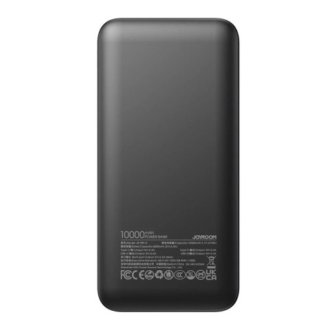 Joyroom Powerbank Joyroom 10000mAh 12W 3 porty USB szybkie ładowanie czarny Joyroom Powerbank Joyroom 10000mAh 12W 3 porty USB szybkie ładowanie czarny
