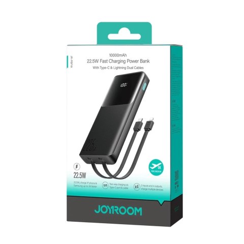 Joyroom Powerbank Joyroom 10000mAh 22.5W z 2 kablami - gotowy do ładowania Joyroom Powerbank Joyroom 10000mAh 22.5W z 2 kablami - gotowy do ładowania