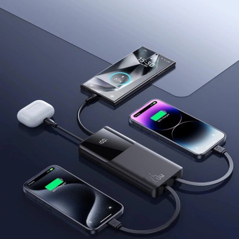 Joyroom Powerbank Joyroom 10000mAh 22.5W z 2 kablami - gotowy do ładowania Joyroom Powerbank Joyroom 10000mAh 22.5W z 2 kablami - gotowy do ładowania