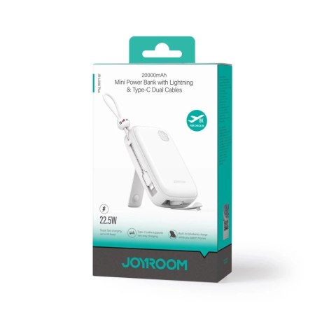 Joyroom Powerbank Joyroom JR-L008 Plus 22.5W 20000mAh ze stojakiem Biały Joyroom Powerbank Joyroom JR-L008 Plus 22.5W 20000mAh ze stojakiem Biały