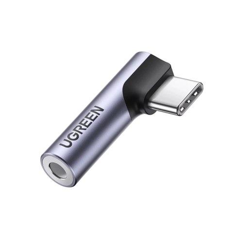 UGreen Adapter Ugreen AV154 USB-C do mini jack 3.5 mm Audio 90° Szary