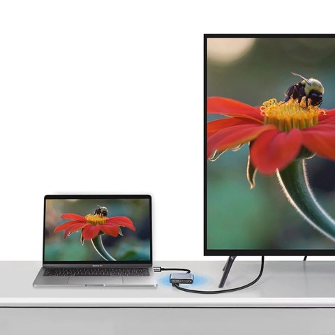 UGreen Adapter Ugreen CM162 USB-C HDMI VGA USB-A 3.0 PD 100W 4K Szary UGreen Adapter Ugreen CM162 USB-C HDMI VGA USB-A 3.0 PD 100W 4K Szary