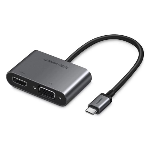 UGreen Adapter Ugreen CM162 USB-C HDMI VGA USB-A 3.0 PD 100W 4K Szary UGreen Adapter Ugreen CM162 USB-C HDMI VGA USB-A 3.0 PD 100W 4K Szary