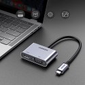 UGreen Adapter Ugreen CM162 USB-C HDMI VGA USB-A 3.0 PD 100W 4K Szary